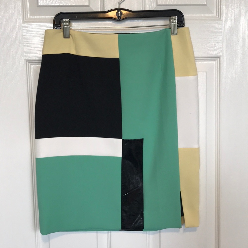 Carlisle patch skirt with Patent Accent